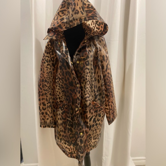 🐆 Donna Karan leopard rain jacket size M 🐆 - Picture 9 of 11